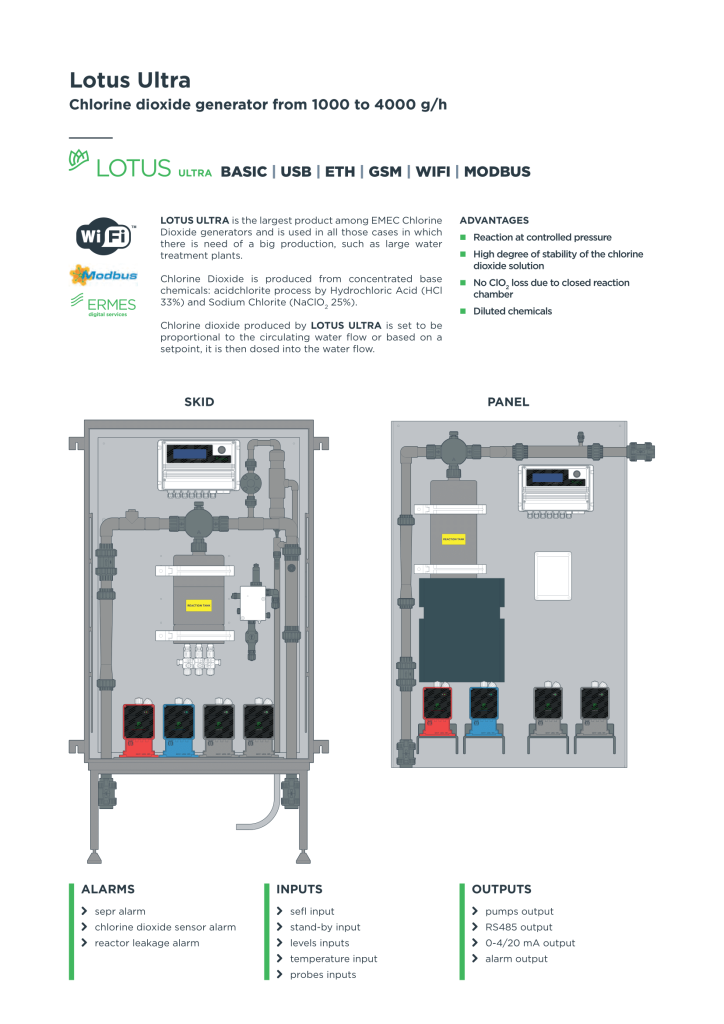 Emec Clo2 System EMEC Lotus Chlorine Dioxide Systems (Customized) – Tangerine Engineering